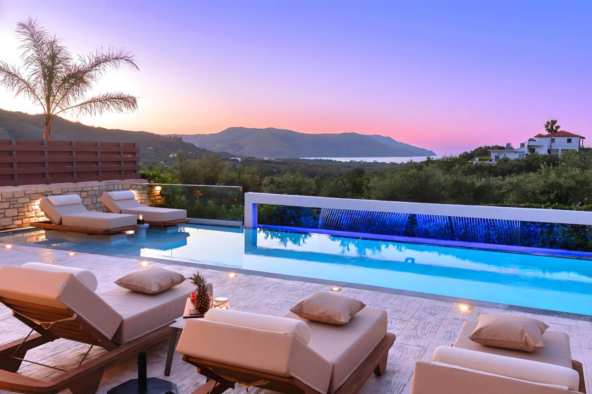 Minoas Villas Heated Pool Kournas Ngoại thất bức ảnh
