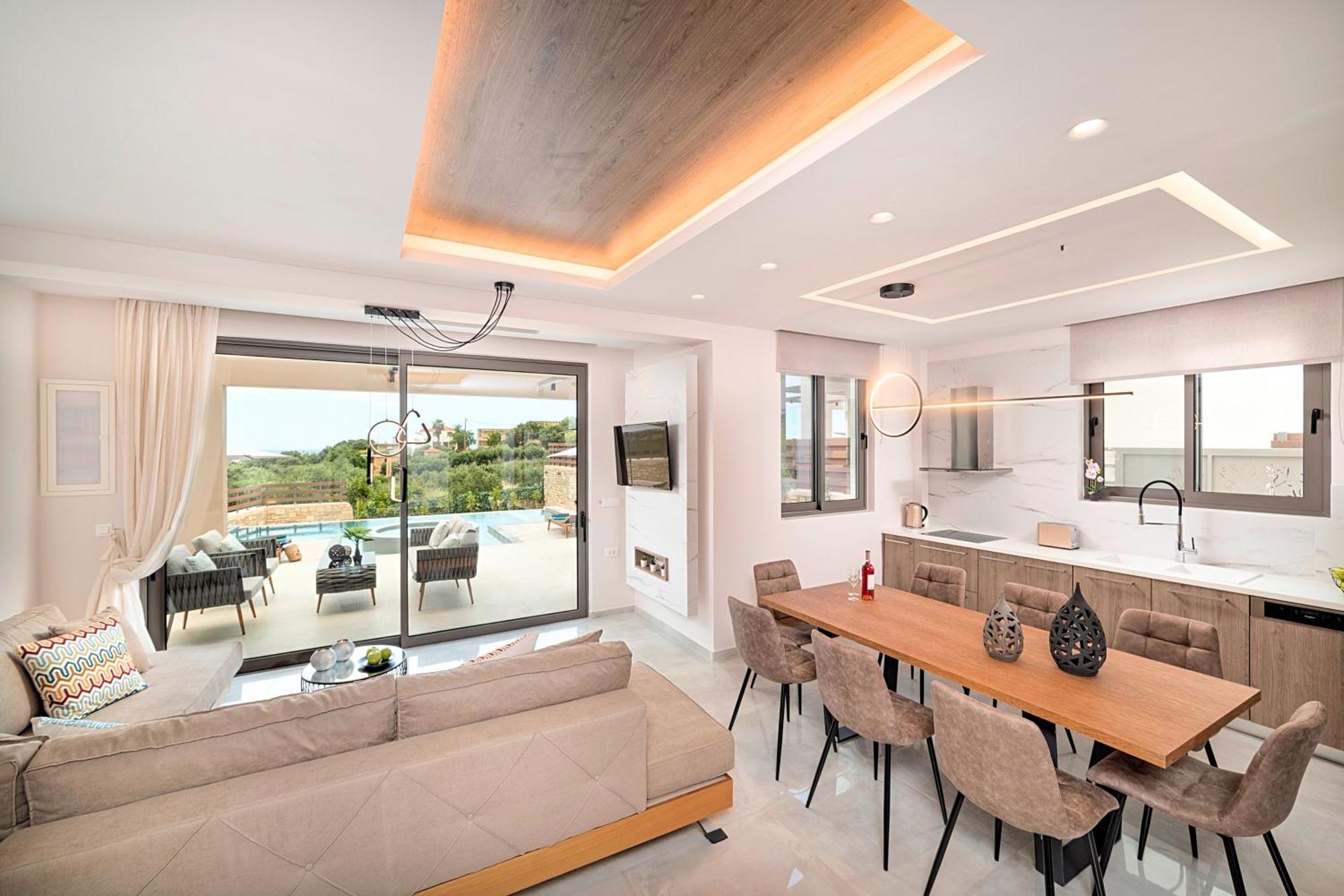 Minoas Villas Heated Pool Kournas Ngoại thất bức ảnh