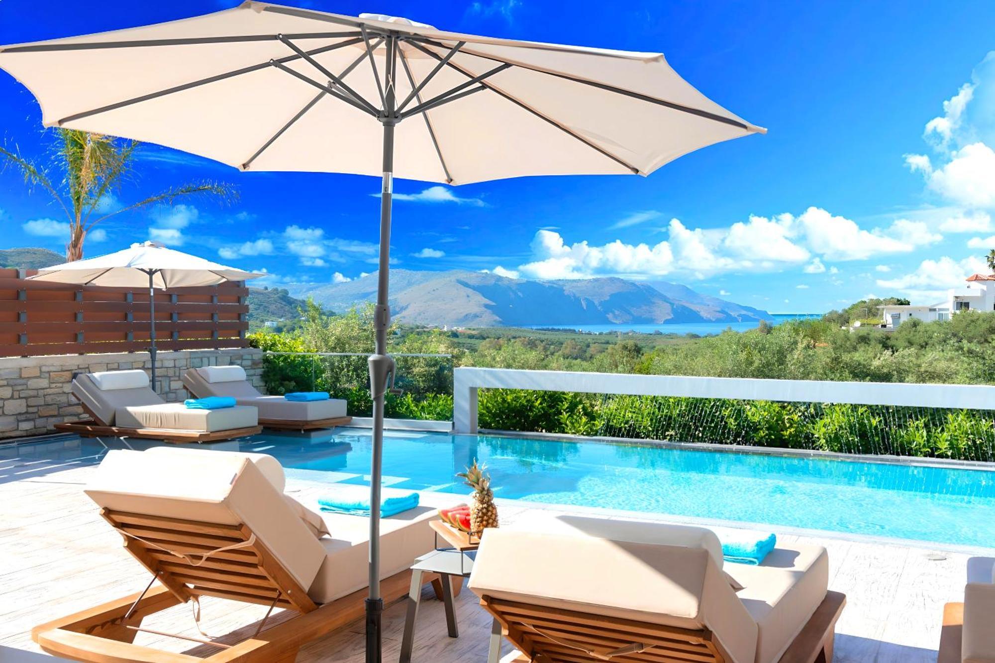 Minoas Villas Heated Pool Kournas Ngoại thất bức ảnh