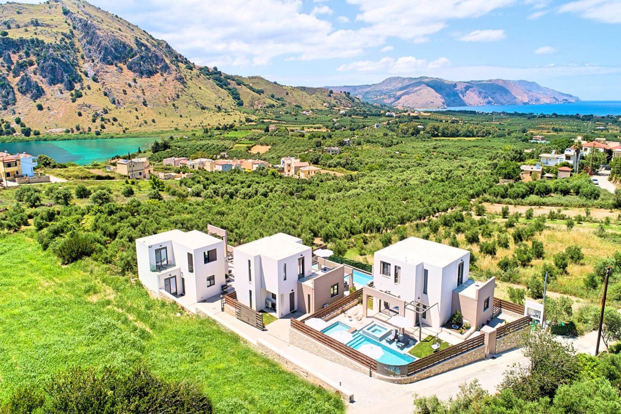 Minoas Villas Heated Pool Kournas Ngoại thất bức ảnh